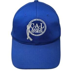 CAL Ranch Stores Snapback Hat Blue One Size Embroidered 45 Years Anniversary